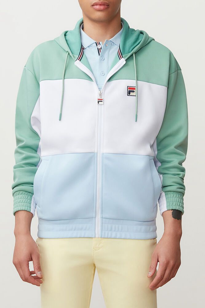 Fila Hoodie Sky Mens White/Blue - India RLH-394186